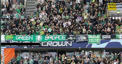 'F*** the Crown' banner unveiled by Celtic fans during Champions League clash against Shakhtar Donetsk