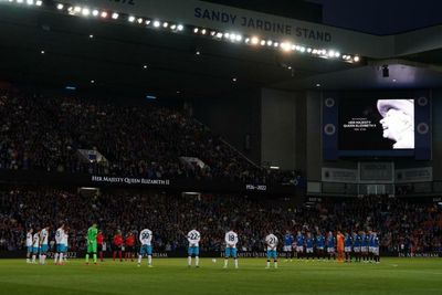 Watch as Rangers crowd sing national anthem in tribute to Queen Elizabeth