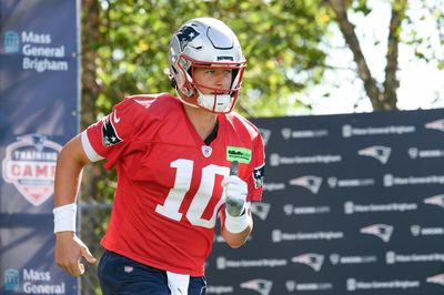 Mac Jones and Adrian Phillips both at practice on Wednesday