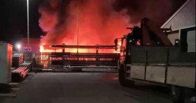 Video shows flames raging at Seaton Burn as crews tackle coaches on fire