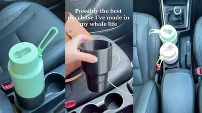 PSA: Emotional Support Water Bottle Girlies, You Need One Of These Car Cup Holder Extenders
