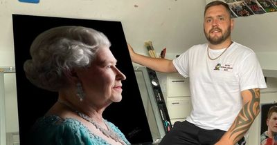 World famous Bristol artist spends hours on incredible tribute to the Queen