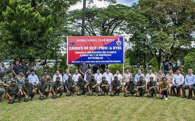 Thirteen militants surrender before Manipur CM Biren Singh