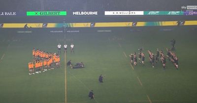 Australia challenge All Blacks' Haka with boomerang-shaped charge in feisty start to Bledisloe Cup