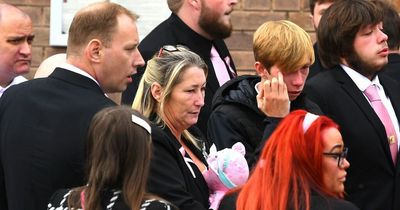 Olivia Pratt-Korbel's mum holds pink teddy as mourners line street for funeral