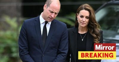Grieving Prince William and Kate arrive at Sandringham one week after Queen's death