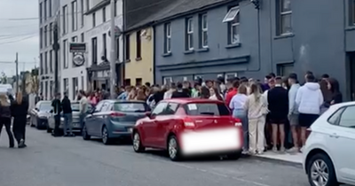 Irish students queue outside pub from 8am for Fresher's Week bash