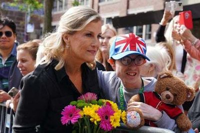 Sophie hugs well-wishers and William and Kate greet crowds as mourning Royals meet public around UK