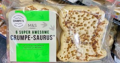 Parents go wild for M&S new kids crumpet range shaped like dinosaurs