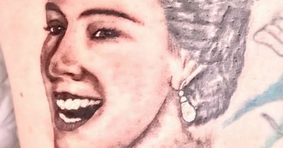 Man who shares birthday with the Queen inks TATTOO of her on his own leg