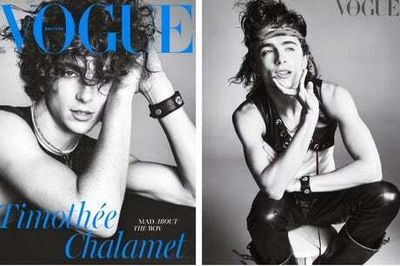 Timothée Chalamet becomes the first man to grace the cover of British Vogue solo