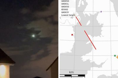 Fireball over Scotland was '100 per cent a meteor, not space junk', experts conclude