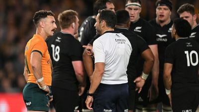 Wallabies shattered after 'disgraceful' refereeing decision in Bledisloe Cup Test loss to All Blacks