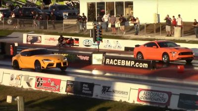 Modified Toyota Supra Drag Races Tesla Plaid, Mustang, And More