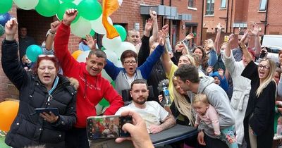 Boxer given hero's welcome as he returns home after 10 months in hospital