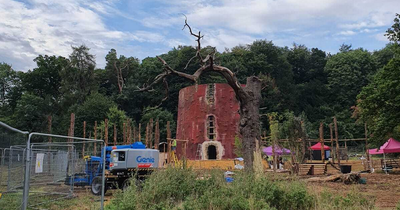 Mysterious new TV set in construction at Blaise Castle