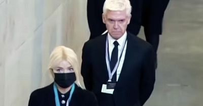 Sombre Holly Willoughby and Phillip Schofield join mourners to see Queen lying in state