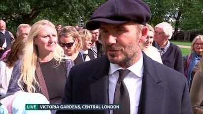 David Beckham says he’s queued 12 hours to visit the Queen’s coffin after joining at 2am