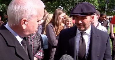 David Beckham spotted in queue to see Queen lying in state after waiting since 2am