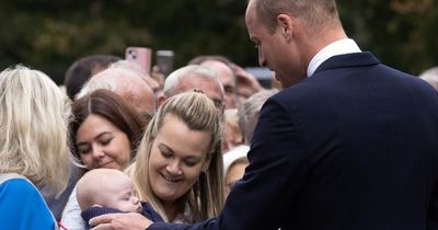 Prince William makes mother and baby smile with joke about Queen's corgis