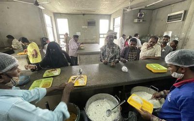 Congress protests cutting funds meant for Indira Canteen