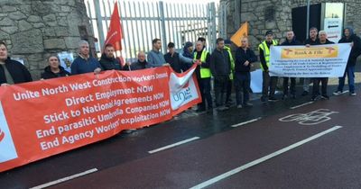 Demonstration outside Everton's Bramley Moore stadium over 'union presence'