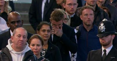 David Beckham waits in line for 12 hours to pay tributes to the Queen