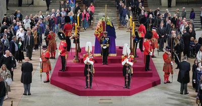 King and siblings guard Queen's coffin for 15-minute vigil at Westminster Hall
