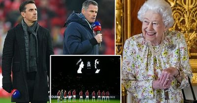 Gary Neville and Jamie Carragher pay respects to The Queen as Premier League tributes begin