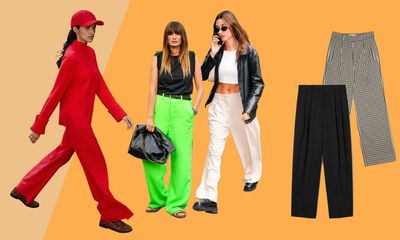 Plenty of flare: stride out in this season’s wide-leg trousers