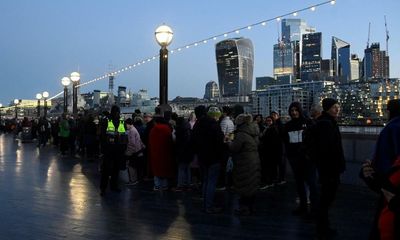 Queen lying in state: William and Harry stand vigil over coffin as Biden arrives for funeral – as it happened