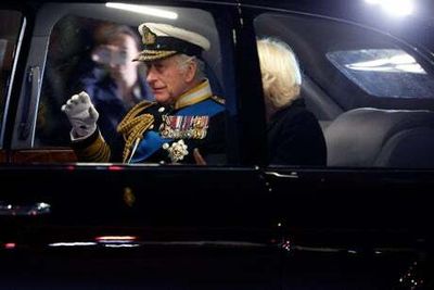 Chaos as man on roller skates almost collides with King Charles’ car