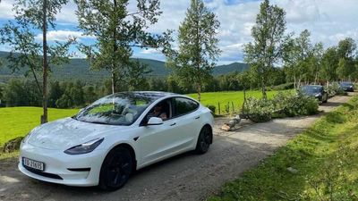 Watch Tesla Model 3s Towing Trees In Norway
