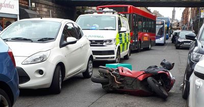 Emergency services rush to reports of motorcycle crash in Glasgow's west end