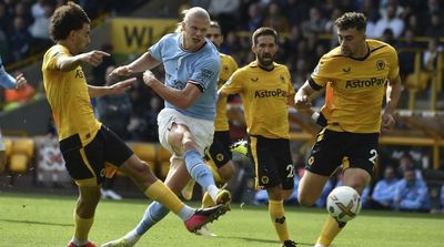 Haaland Scores 11th EPL Goal, City Beats 10-Man Wolves 3-0