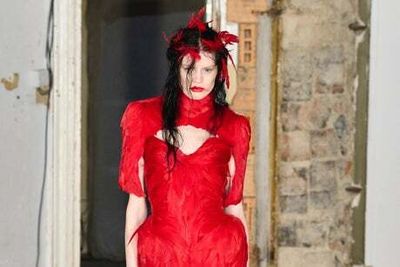 Gothic designer Dilara Findikoglu shows in a derelict West London hotel worth £23m
