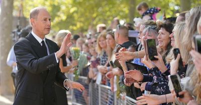 Earl of Wessex Prince Edward explains why he wasn't shaking hands with mourners during walkabout