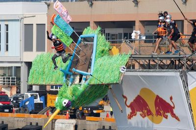 Taiwanese fly and flop for fun in Red Bull glider contest