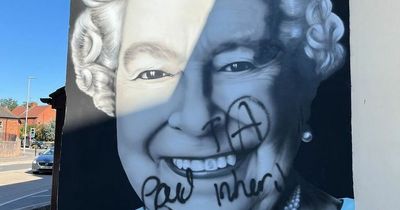 Outrage after mural of the Queen vandalised just hours after being made