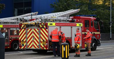 Drivers stuck in 'hour-long queues' after being evacuated from IKEA as fire crews cordon off roads