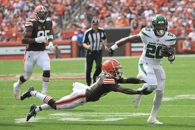 Breece Hall second Jets rookie with first touchdown vs. Browns