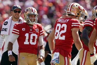 WATCH: Jimmy Garoppolo hits Ross Dwelley for long TD