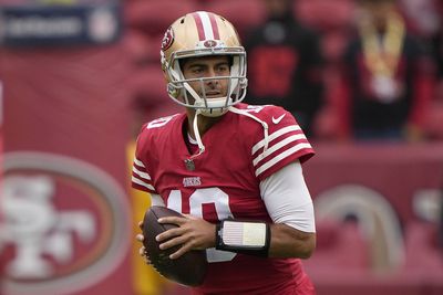 Jimmy Garoppolo throws TD pass after replacing injured Trey Lance