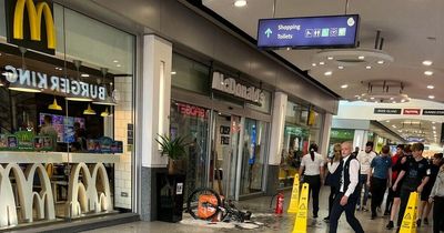 Shocking scenes as electric bike explodes and goes up in flames inside Dublin shopping centre