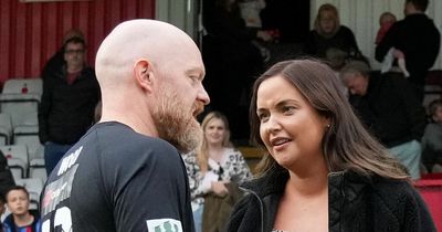 Former EastEnders actress Jacqueline Jossa reunites with on-screen dad Jake Wood