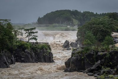 Evacuation warnings after typhoon makes landfall in Japan