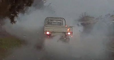 Alleged drunk driver did burnout in front of marked police car