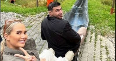 Molly-Mae Hague in hysterics as Tommy Fury gets stuck on toboggan ride