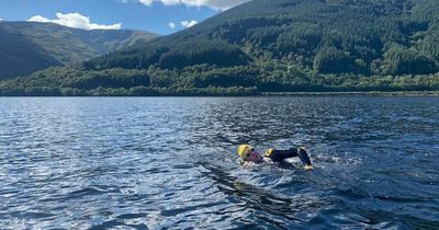 EXCLUSIVE: Lanarkshire dad collapses at end of gruelling 44 mile swimming challenge on Loch Lomond