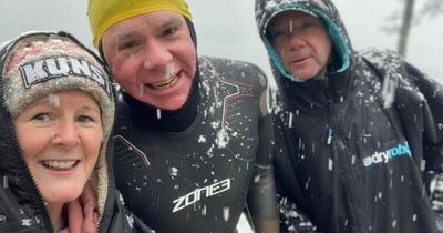 Lanarkshire dad collapsed and taken to hospital after completing 31 hour Loch Lomond swim